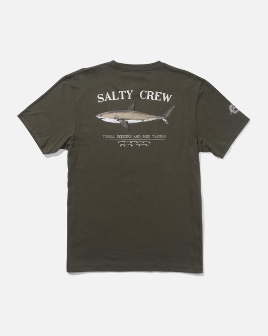 Salty crew T-SHIRTS S/S Bruce Premium S/S Tee - Dusty Olive in DUSTY OLIVE