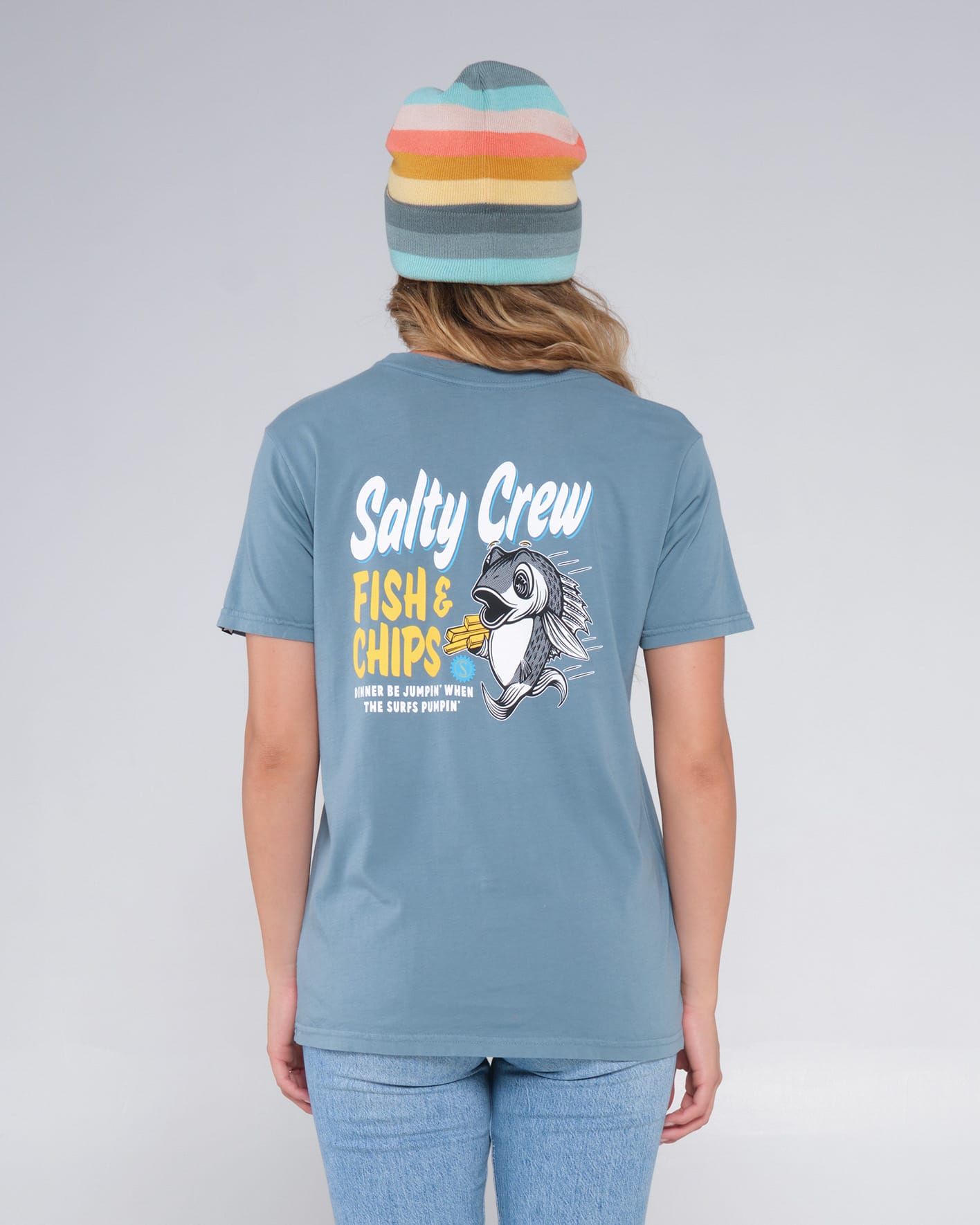 Salty Crew Frauen - Fish N Chips Boyfriend Tee - Atlantik Grün