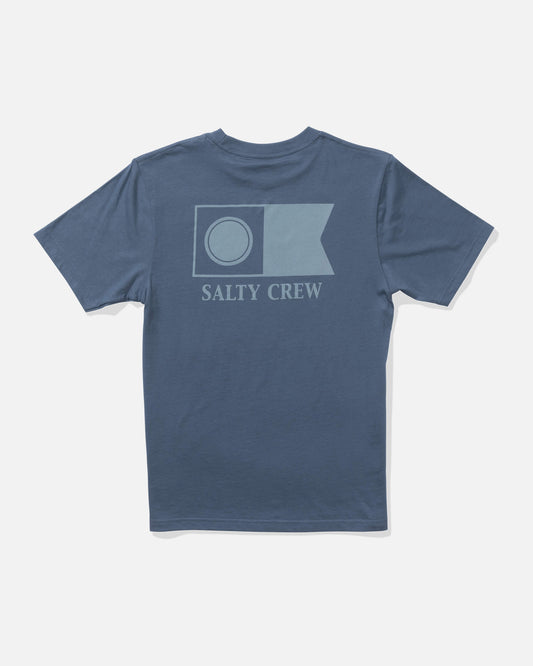 Salty crew T-SHIRTS S/S Flagship Ss Tee Kids - Slate in Slate