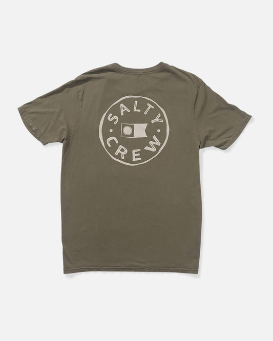 Salty crew T-SHIRTS S/S Watermark Vintage Ss Tee - Dusty Olive in Dusty Olive