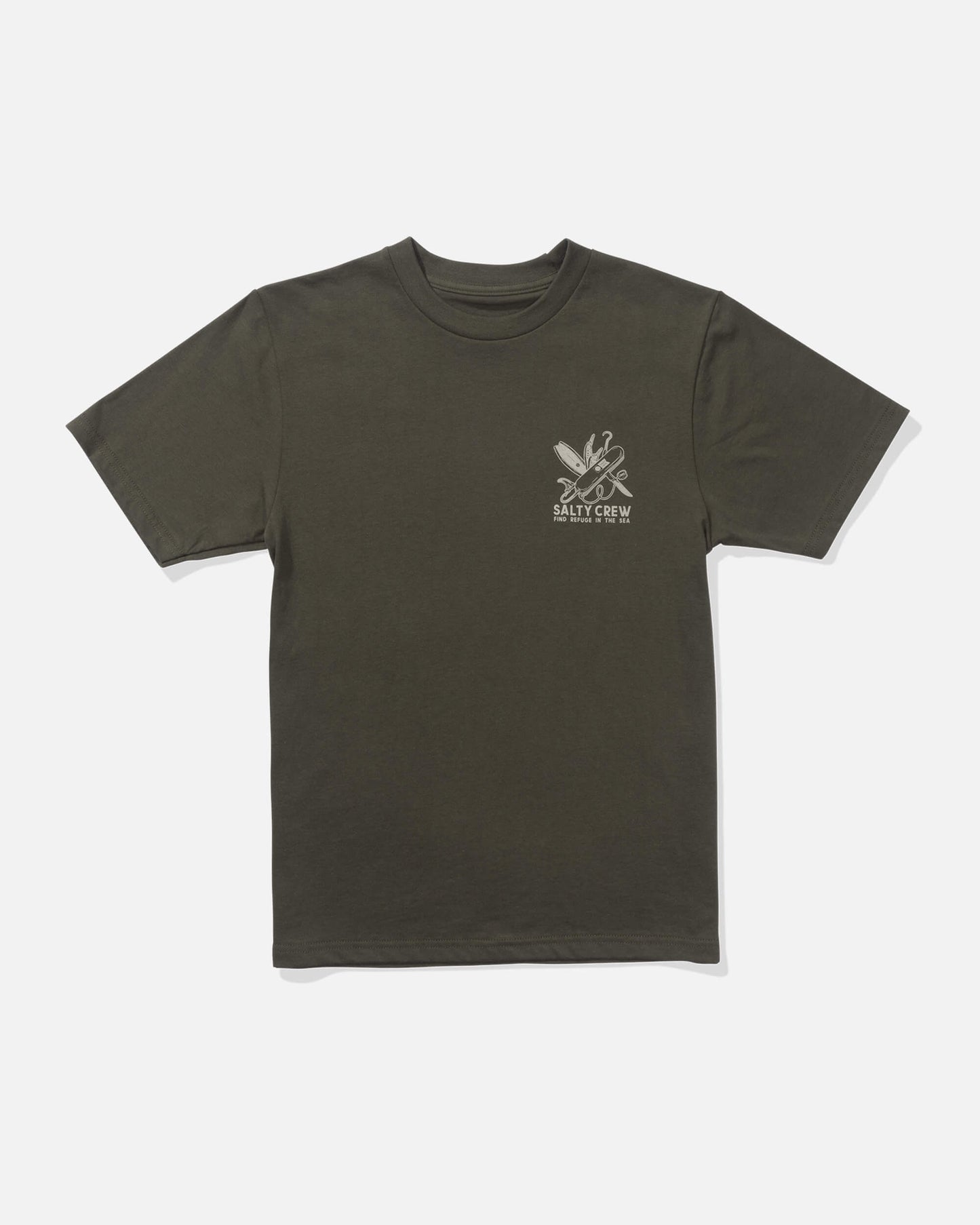 Salty crew T-SHIRTS S/S Pocket Knife Ss Tee Kids - Dusty Olive in Dusty Olive
