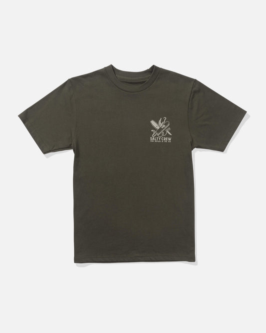 Salty crew T-SHIRTS S/S Pocket Knife Ss Tee Kids - Dusty Olive in Dusty Olive