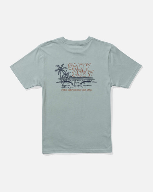 Salty crew T-SHIRTS S/S A Frame Ss Tee Kids - Mackerel in Mackerel