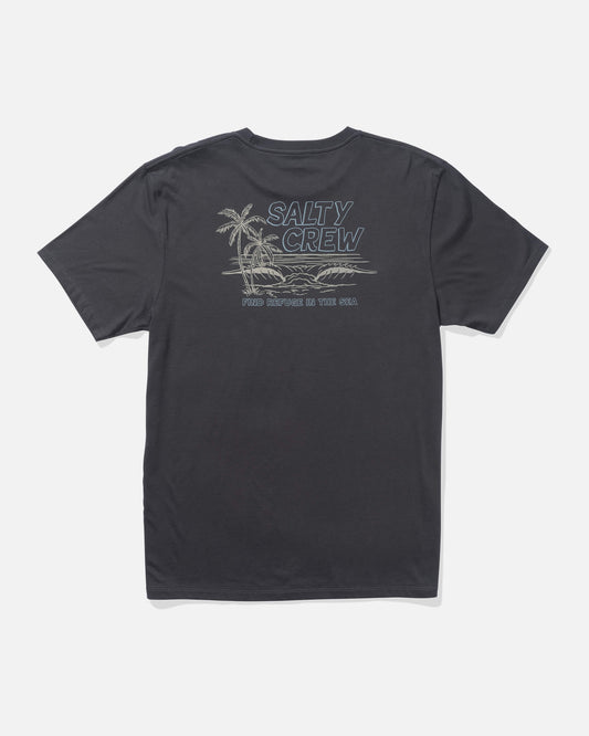 Salty crew T-SHIRTS S/S A Frame Ss Tee - Charcoal in Charcoal