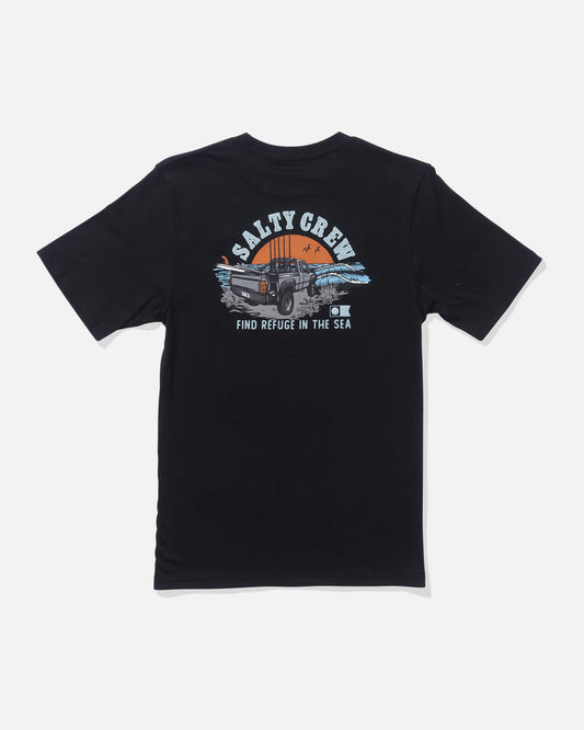 Salty crew T-SHIRTS S/S Lifted Ss Tee Kids - Black in Black