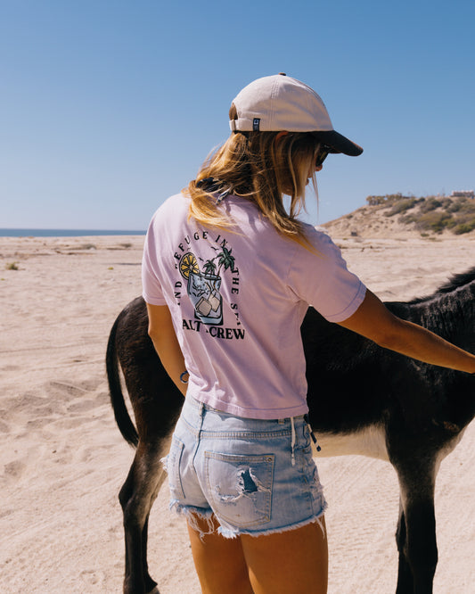 Ocean Spray Crop Tee - Pale Orchid