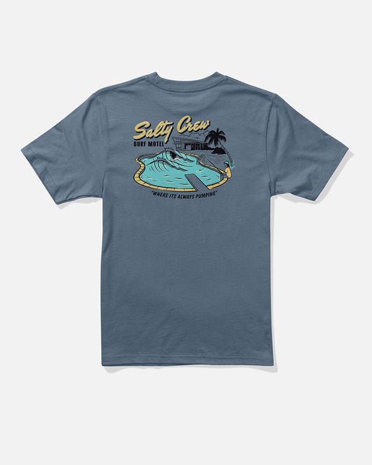 Surf Motel Ss Tee Kids - Slate
