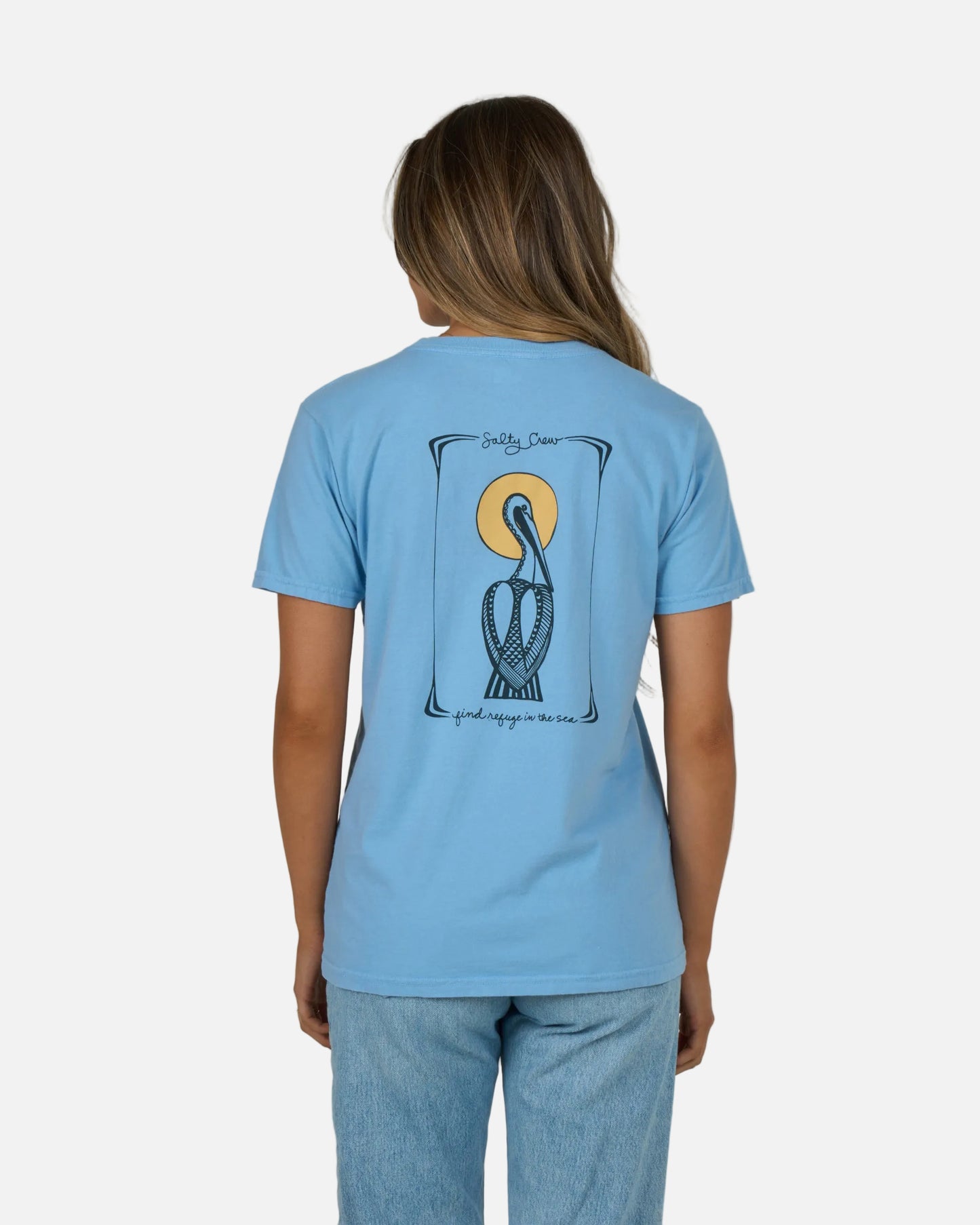 Geo Pelican B.f Tee - Marine Blue