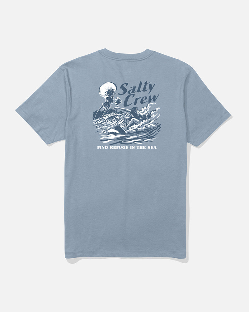 Surf Camp Ss Tee - Blue Fog