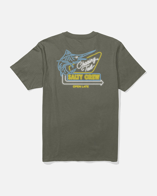 Neon Sign Ss Tee - Dusty Olive