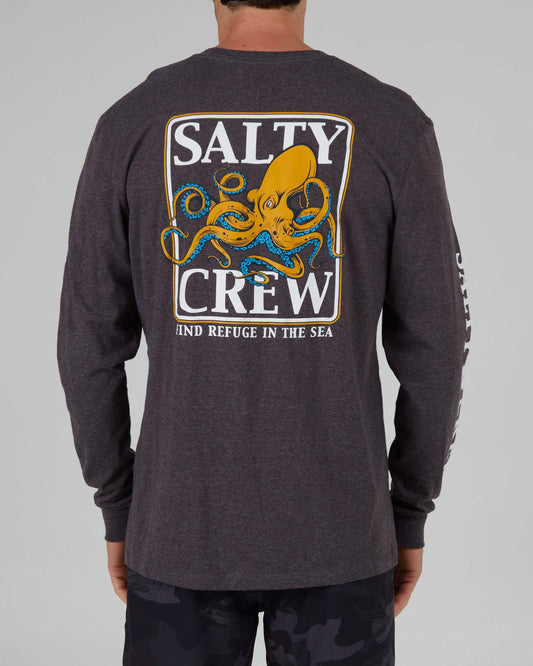 Salty Crew Hommes - Ink Slinger Standard L/S Tee - Charcoal Heather