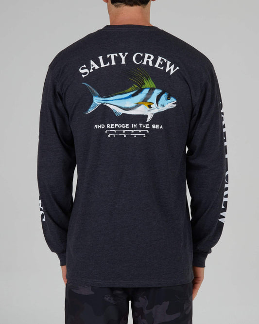 Salty Crew Men - Rooster Premium L/S Tee - Charcoal Heather