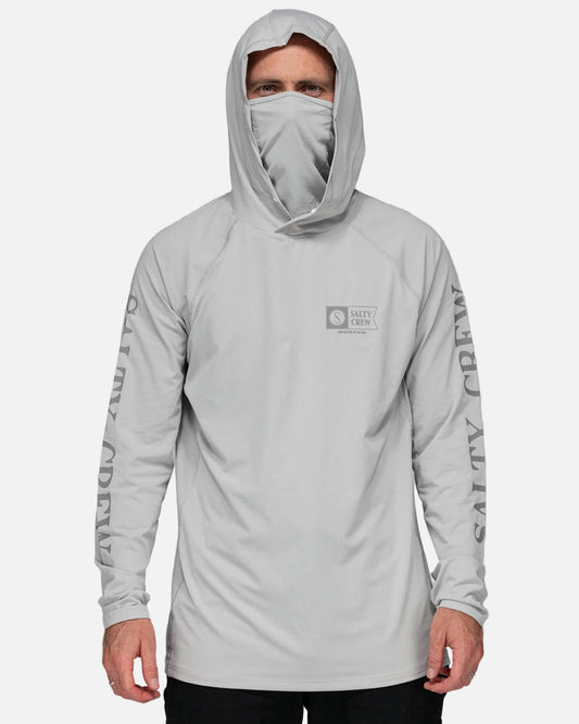 Salty crew SUN PROTECTION Alpha Flag Pinnacle Uv Hd Mask - Gray Upf 50+ in GRAY