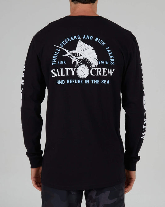 Salty Crew Hommes - Yacht Club Standard L/S Tee - Black