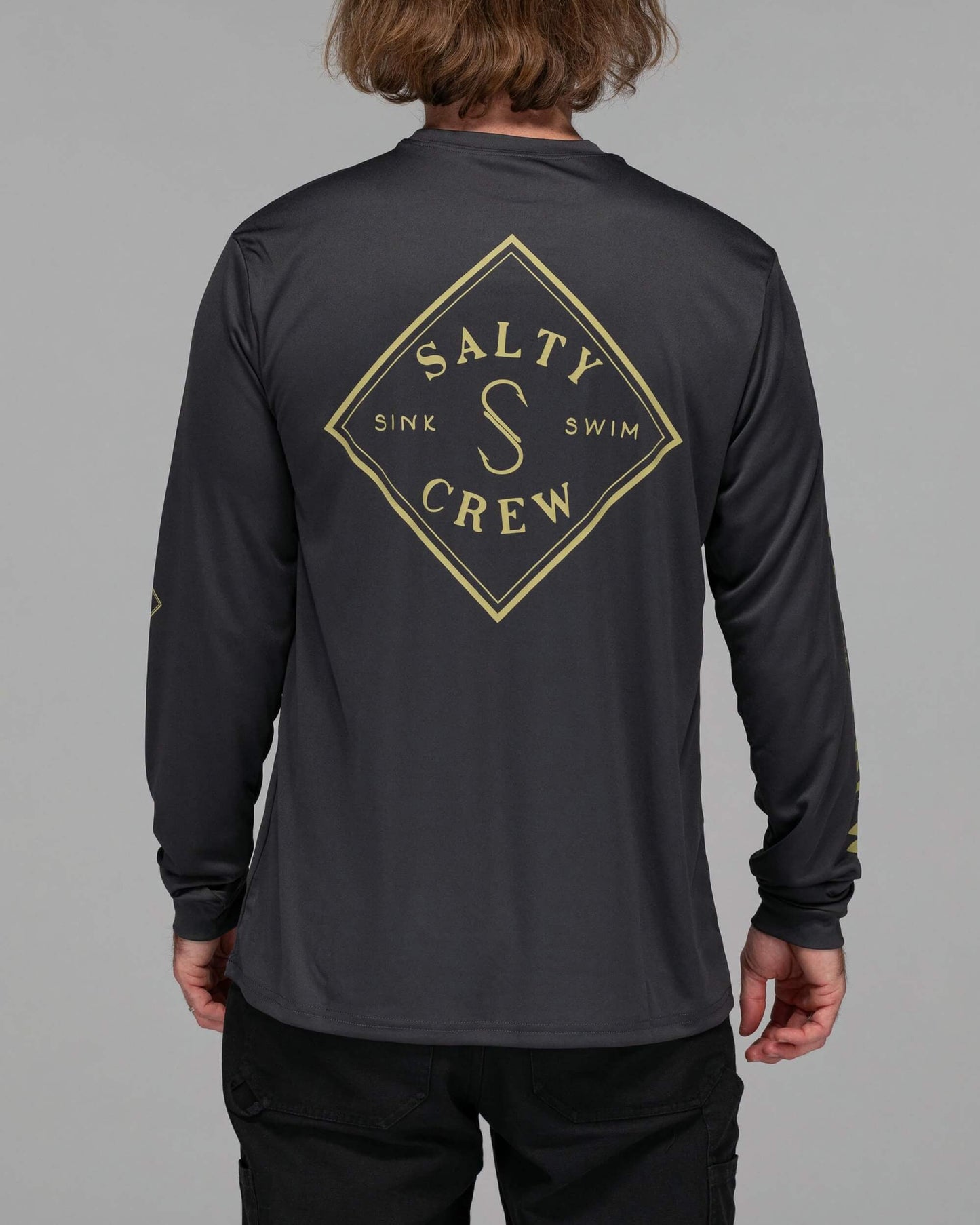 Salty crew SUN PROTECTION Tippet L/S Sunshirt - Charcoal Upf 50+ in Charcoal