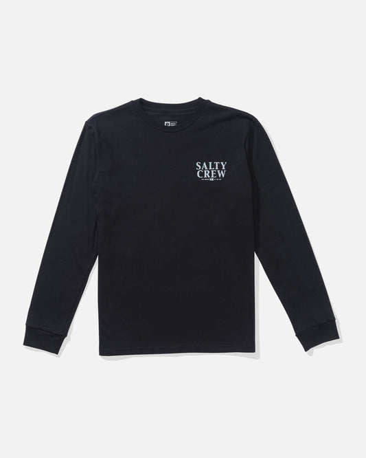 Salty crew T-SHIRTS L/S Yellowfin Ls Tee Kids - Black in Black