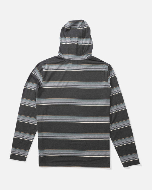 Salty crew SUN PROTECTION Stacked Up Tech Tee Hood - Coal in Coal