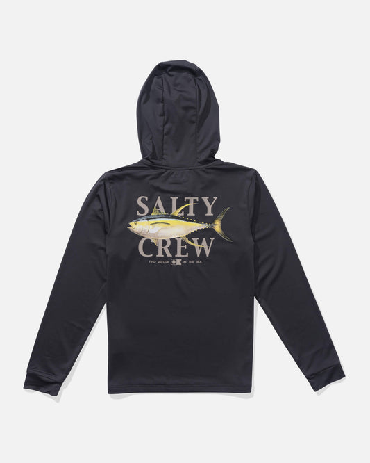 Salty crew SUN PROTECTION Yellowfin Sunshirt Kids - Charcoal in Charcoal