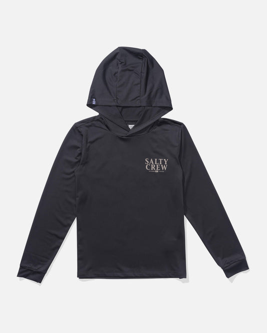 Salty crew SUN PROTECTION Yellowfin Sunshirt Kids - Charcoal in Charcoal