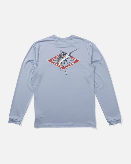Salty crew SUN PROTECTION Diamond Marlin Sunshirt - Blue Fog in Blue Fog