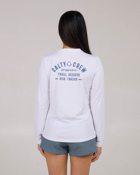 Salty crew SUN PROTECTION Night Bite Sun Shirt - White in White