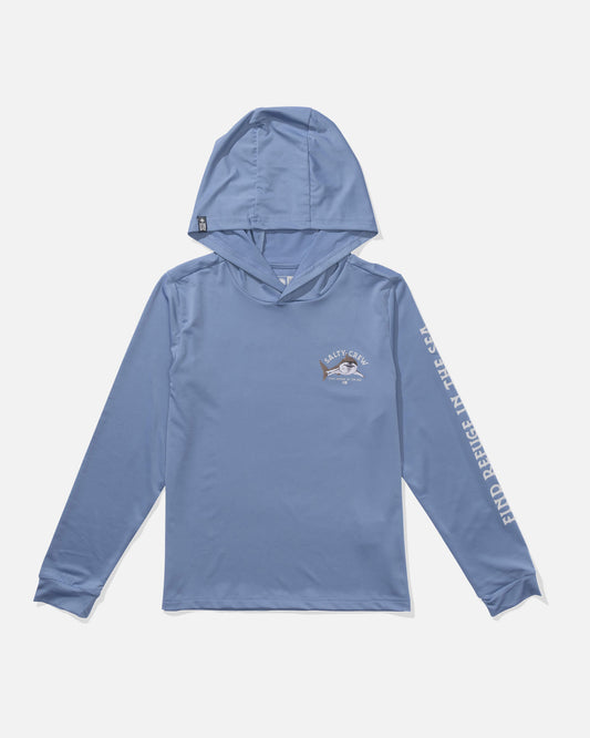 Salty crew SUN PROTECTION Lurking Sunshirt Kids - Marine Blue in Marine Blue
