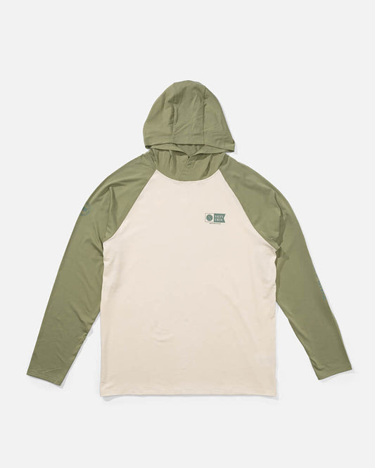 Mariner Hood Tech Tee - Birch Oil Green