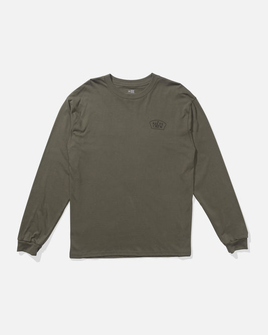 Salty crew T-SHIRTS L/S Filler Up Ls Tee - Dusty Olive in Dusty Olive
