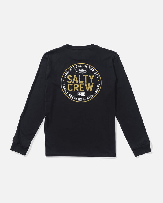 Salty crew T-SHIRTS L/S Legendary Ls Tee Kids - Black in Black