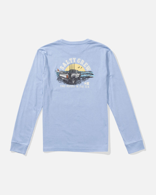 Salty crew T-SHIRTS L/S Lifted Ls Tee Kids - Marine Blue in Marine Blue