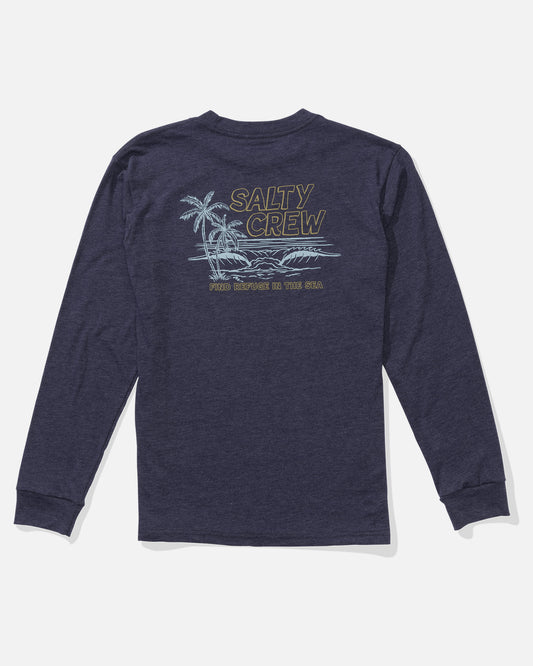 A Frame Ls Tee Kids - Navy Heather