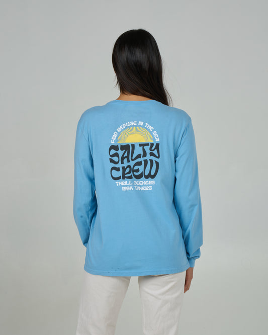 Sunrise Ls B.f Tee - Marine Blue