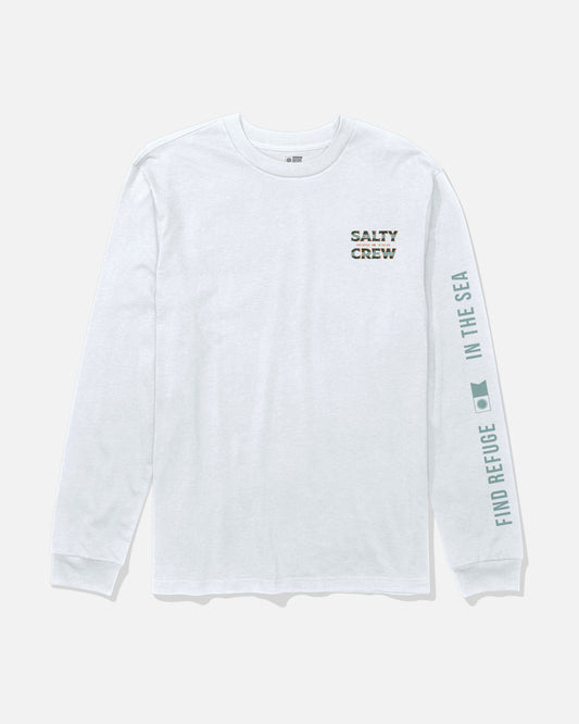 Offset Ls Tee Kids - White