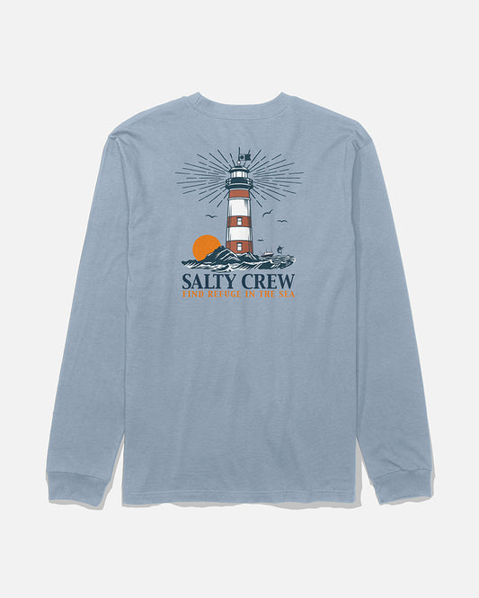 High Beam Ls Tee - Blue Fog