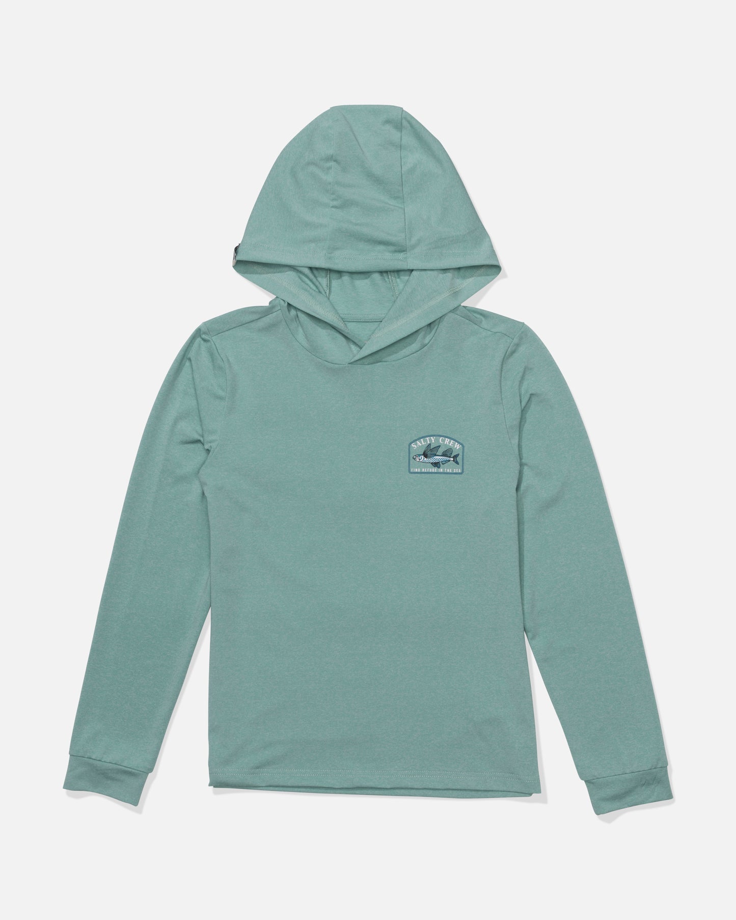 Fly Home Hood Sunshirt Kids - Seaside Heather