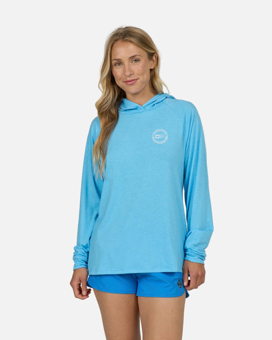 Circled Tech Hoody - Pool Blue