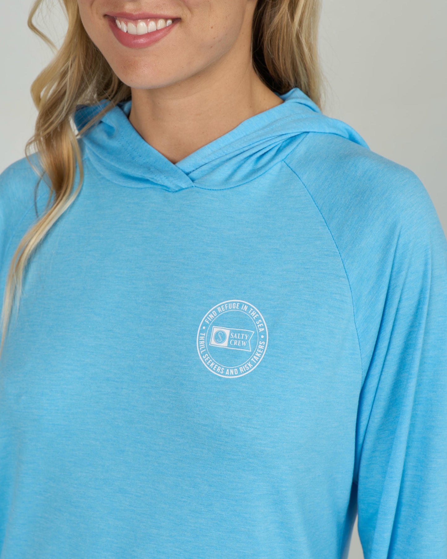 Circled Tech Hoody - Pool Blue