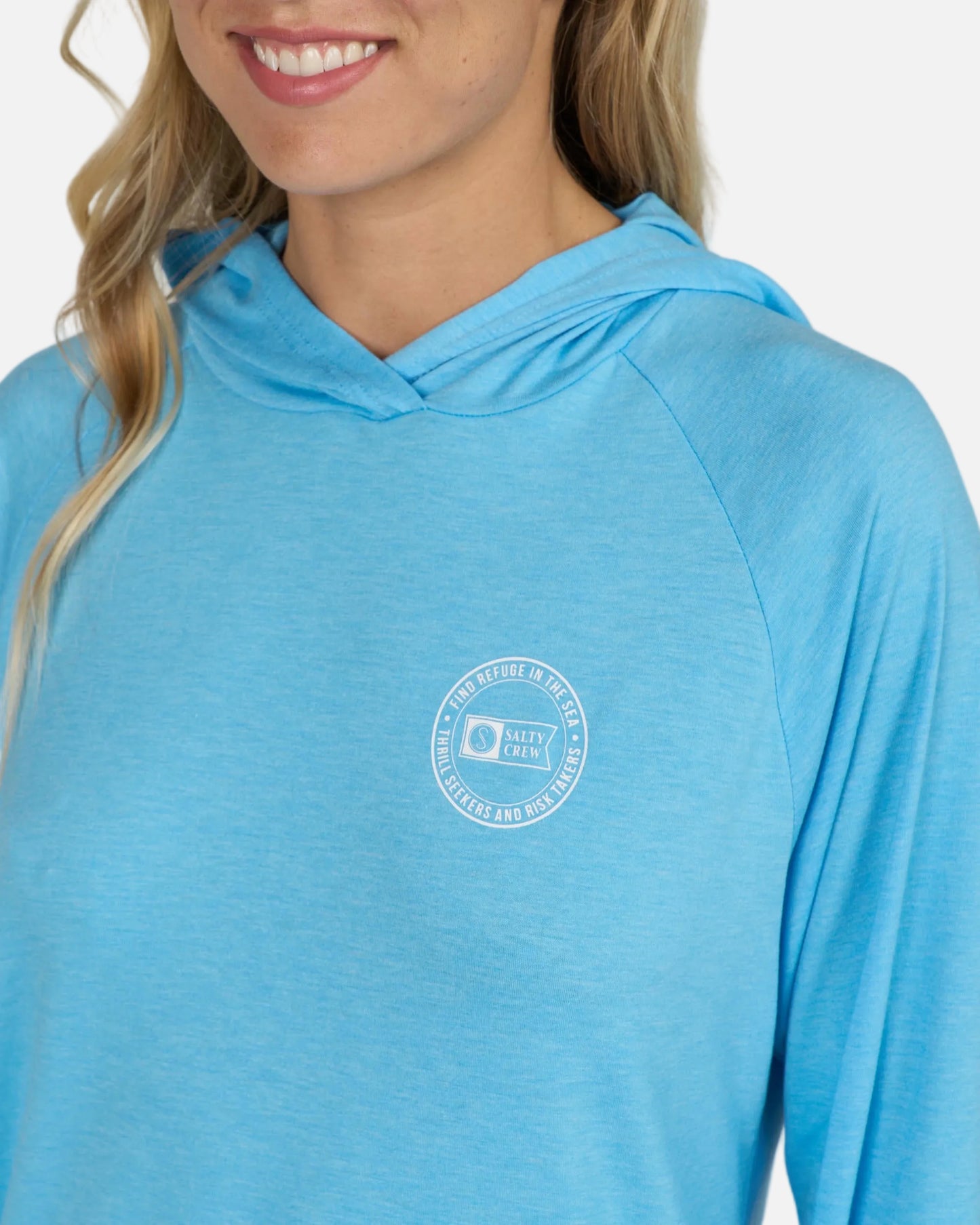 Circled Tech Hoody - Pool Blue