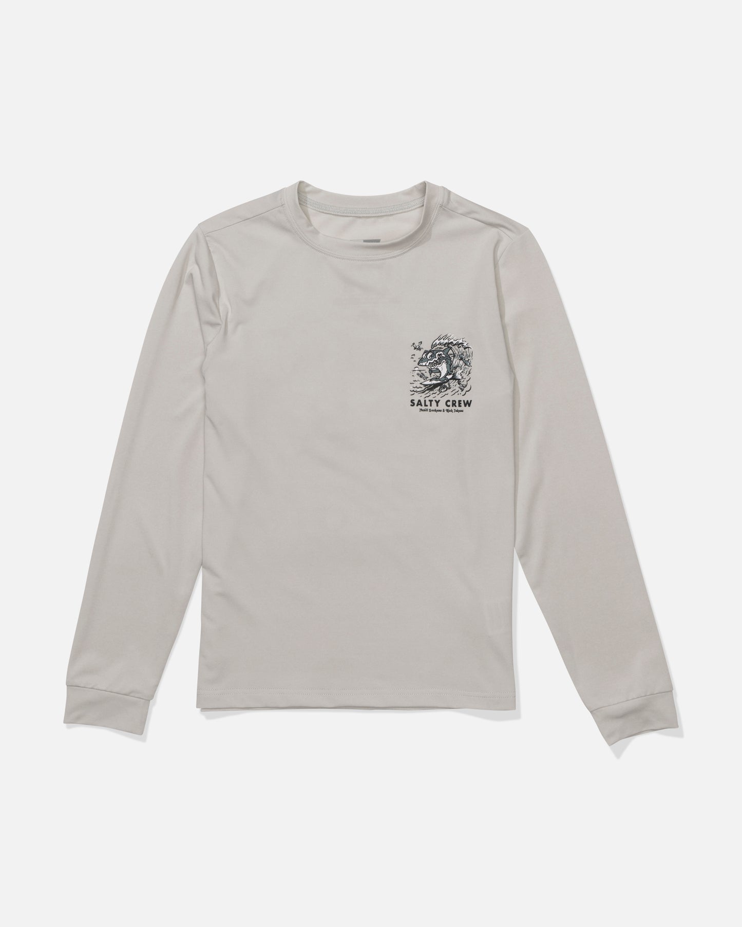 Surf Shark Ls Sunshirt Kids - Athletic Heather