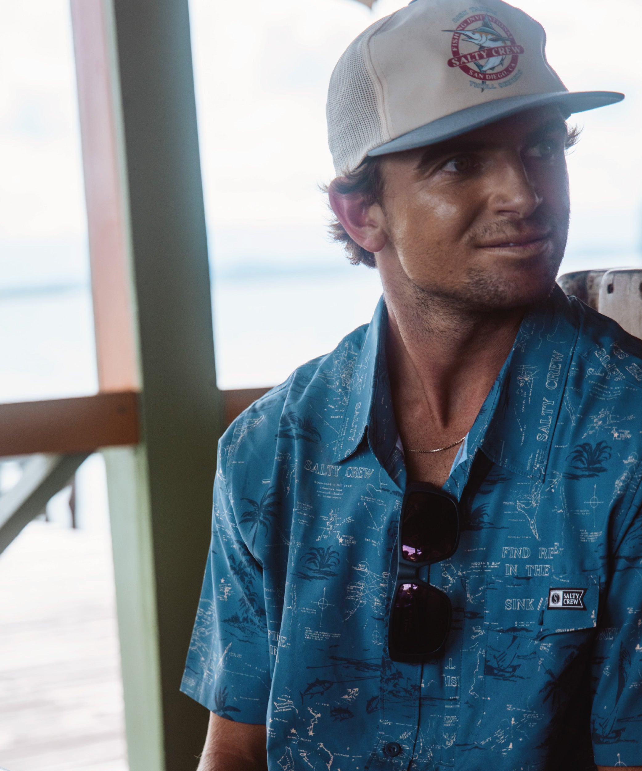 Seafarer S/S Tech Woven - Slate | Salty Crew Europe