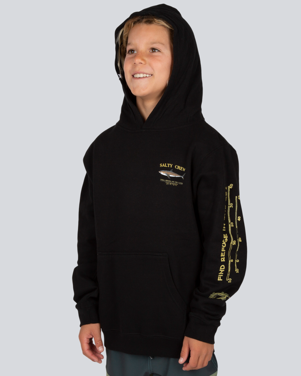 Bruce Hood Fleece Kids - Black