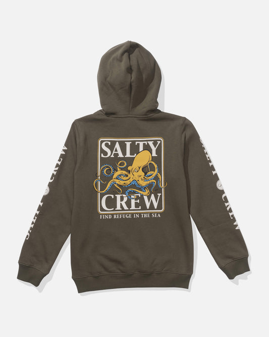 Salty crew FLEECE STANDARD Ink Slinger Fleece Kids - Dusty Olive in DUSTY OLIVE