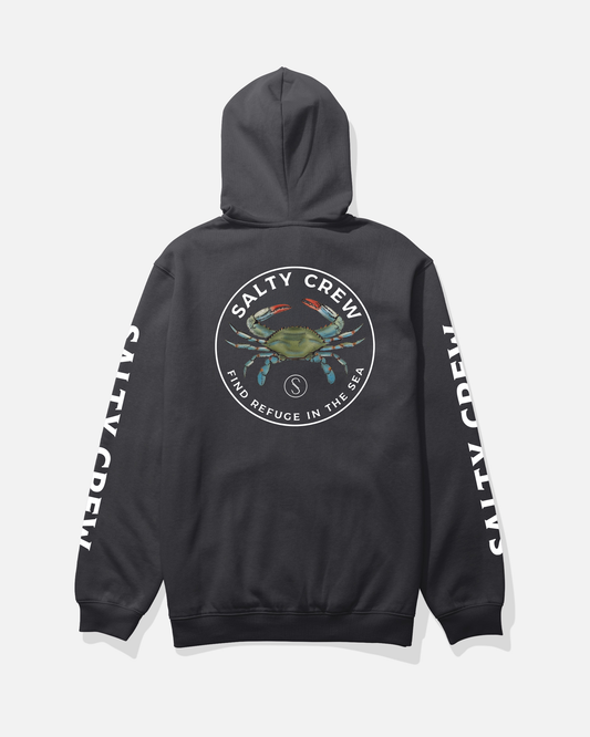 Blue Crabber Hood Fleece - Black