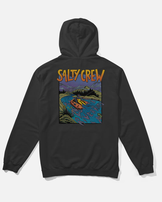 River Rats Hooded Fleece - Black