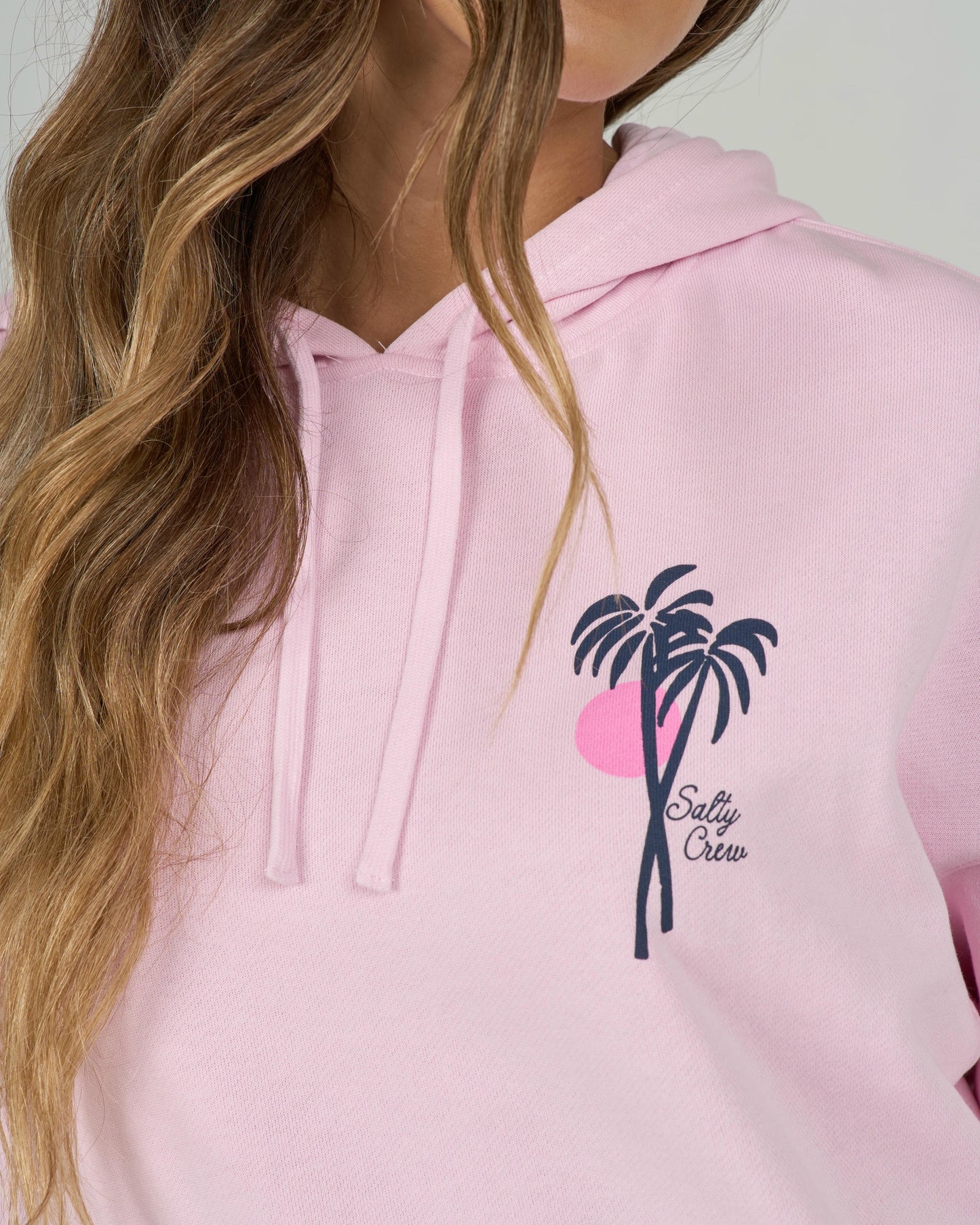 Geo Palm Hoody - Pink Skies