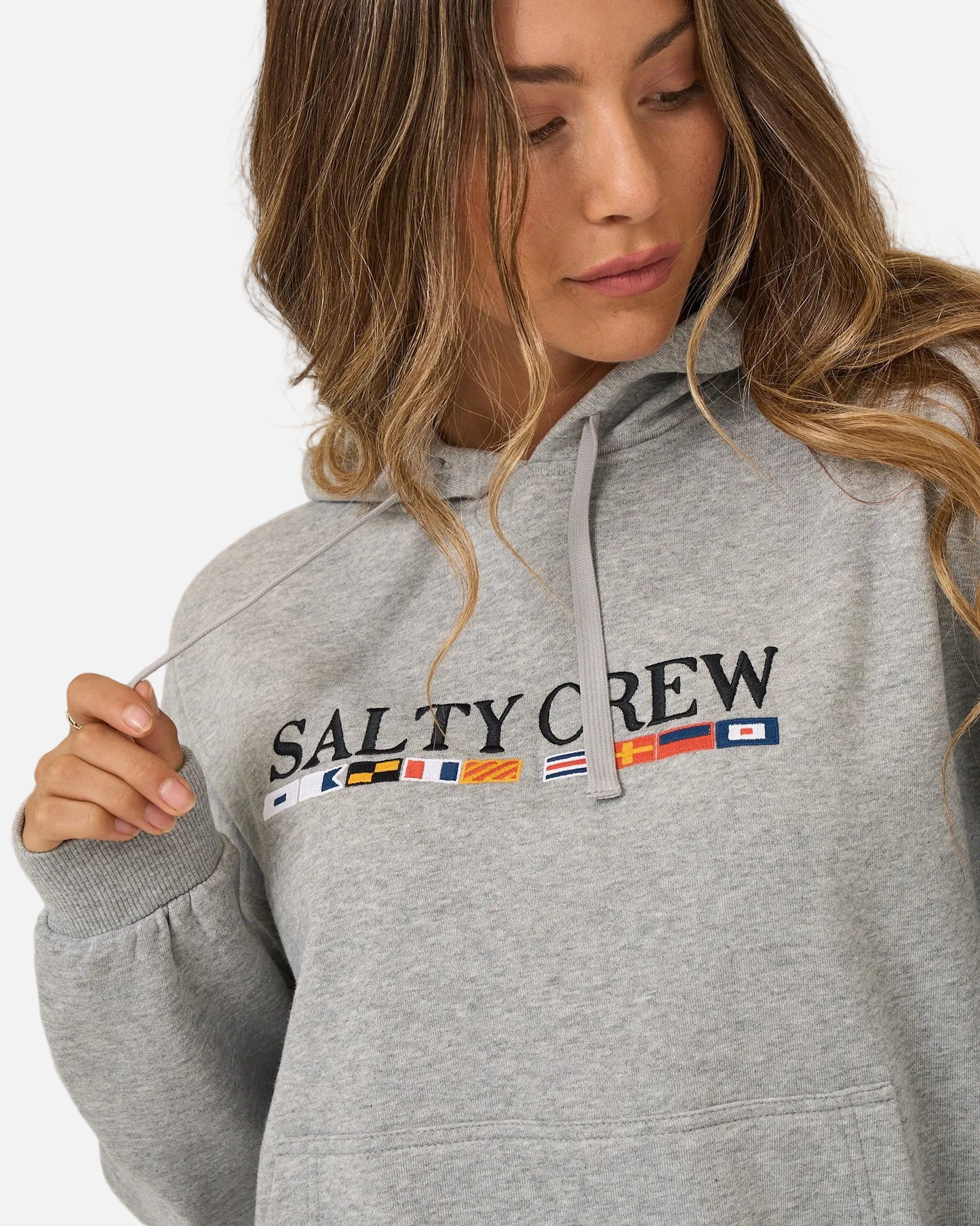 Flag Hoodie - Athletic Heather