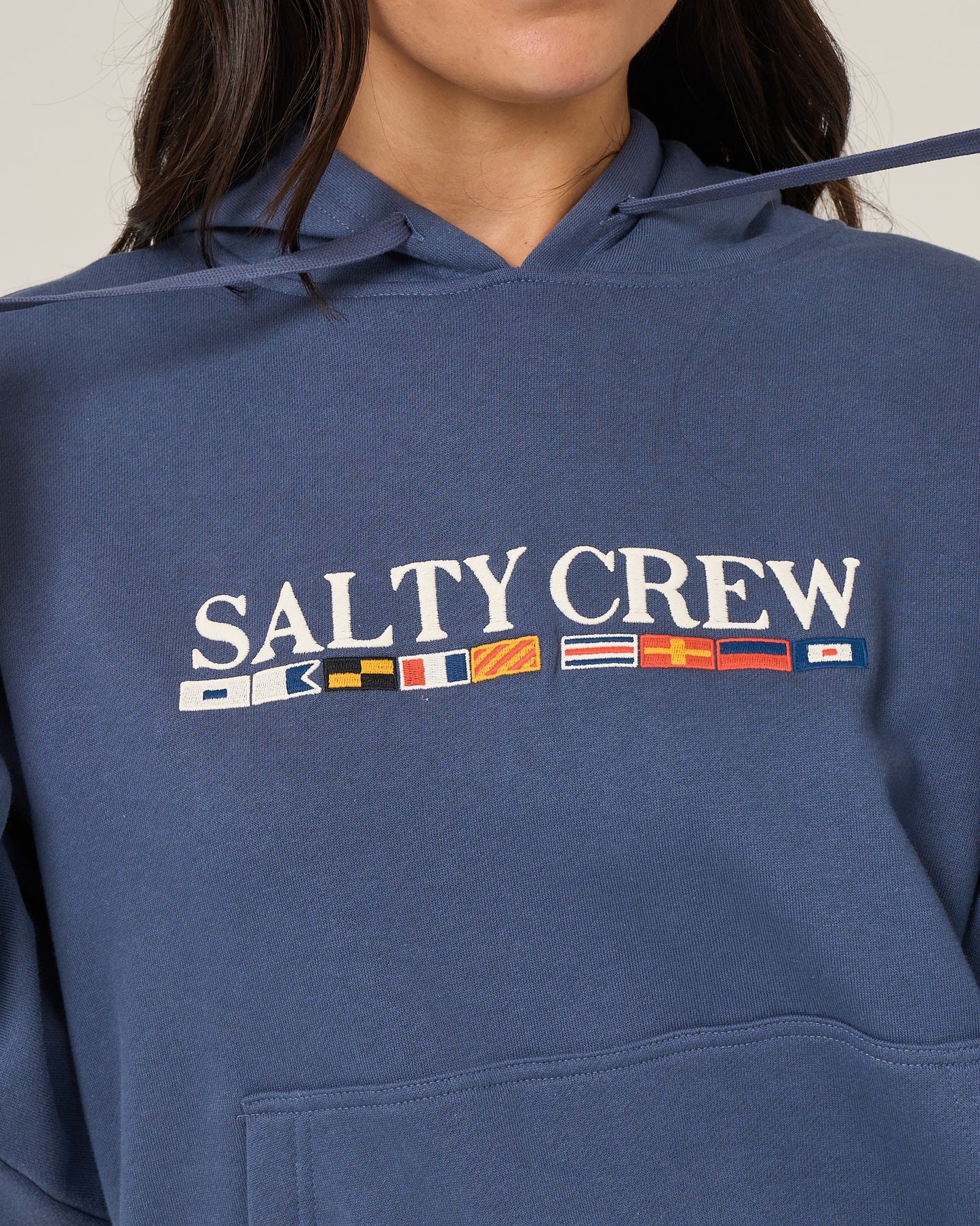 Flag Hoodie - Vintage Indigo