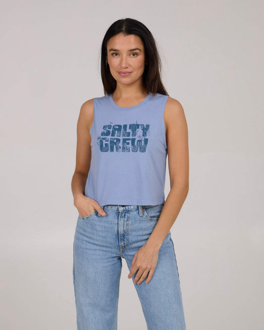 Salty crew TANK STANDARD Sea Life Cropped Tank - Violet Blue in Violet Blue