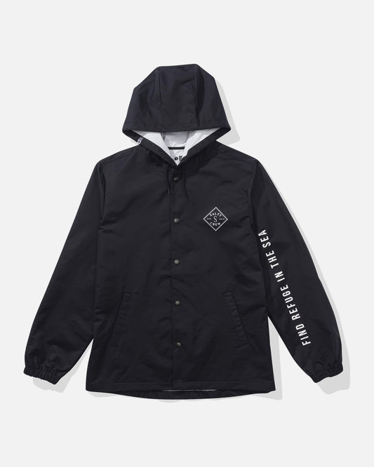 Salty crew JACKETS Tippet Snap Jacket - Black in Black