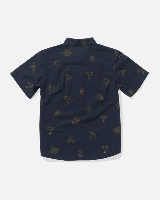 Salty crew WOVEN SHIRTS Good Vibes Ss Woven Kids - Navy in Navy